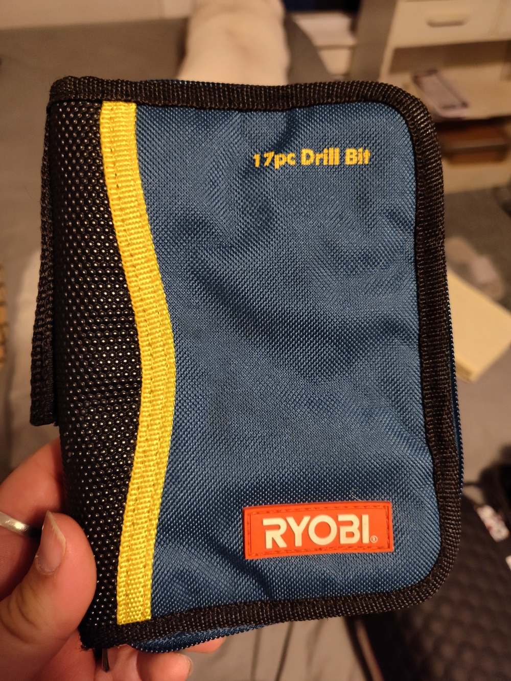 RYOBI Blue and Yellow 17-Piece Drill Bit Pouch
